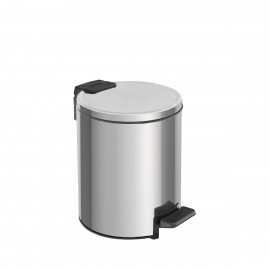 Lixeira com Pedal Loop em Ao Inox com Acabamento Polido e Balde Interno 3 L Tramontina 