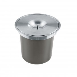Lixeira de Sobrepor Redonda Franke Ao Inox Escovado - 5 Litros