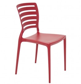 Cadeira Sofia Encosto Vazado Horizontal Vermelho 92237/040 Tramontina